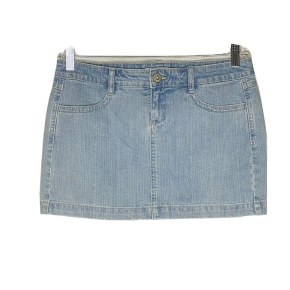 SO Dresses & Skirts - SO Blue Denim Mini Jean Skirt 7 Embroidery Embellished